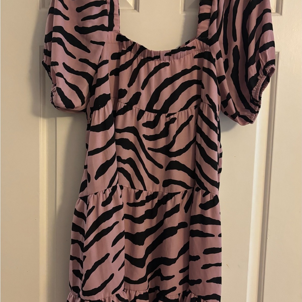 Buddy Love Pink and Black Zebra Mini Dress